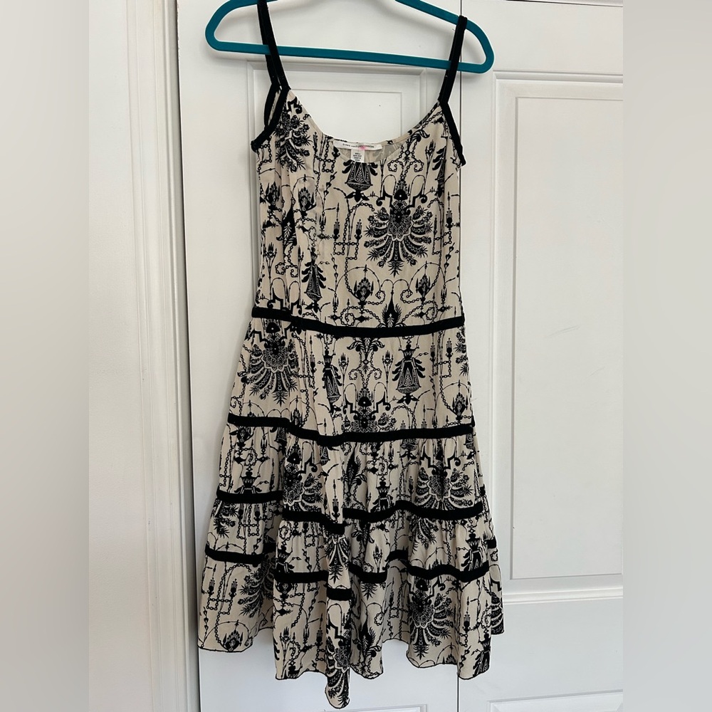 Diane Von Furstenberg Black and White Silk Dress